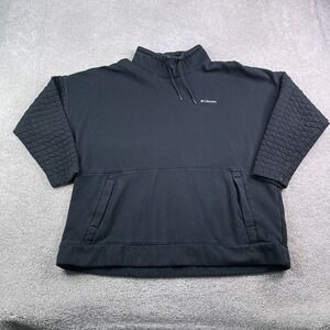 Columbia Sweatshirt Womens 2X Black Sunday Summit Funnel Neck Quilted Sleeves